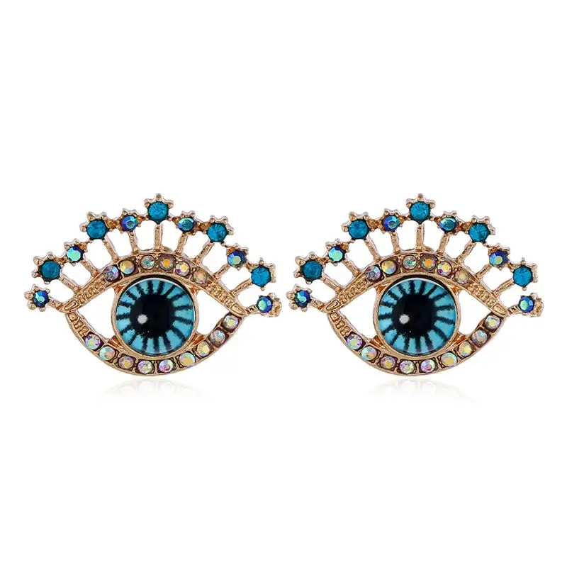 

Personality Unique Blue Eye Stud Earrings for Women Temperament Female Fashion Trend Earring Personality Creative Ear Studs Gift