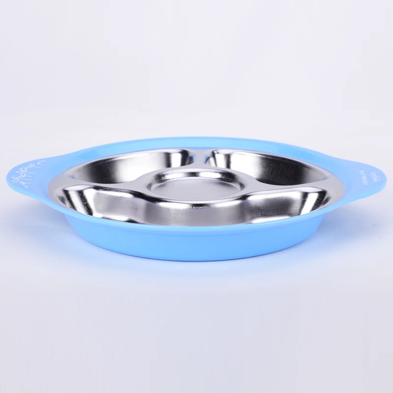 New Stainless Steel Baby Infant Cute Feeding Plate Fruit Dishes Kids Multi-Color Divided Placemat Toddler Plate Bowl Child Table New Stainless Steel Baby Infant Cute Feeding Plate Fruit Dishes Kids Multi-Color Divided Placemat Toddler Plate Bowl Child Table