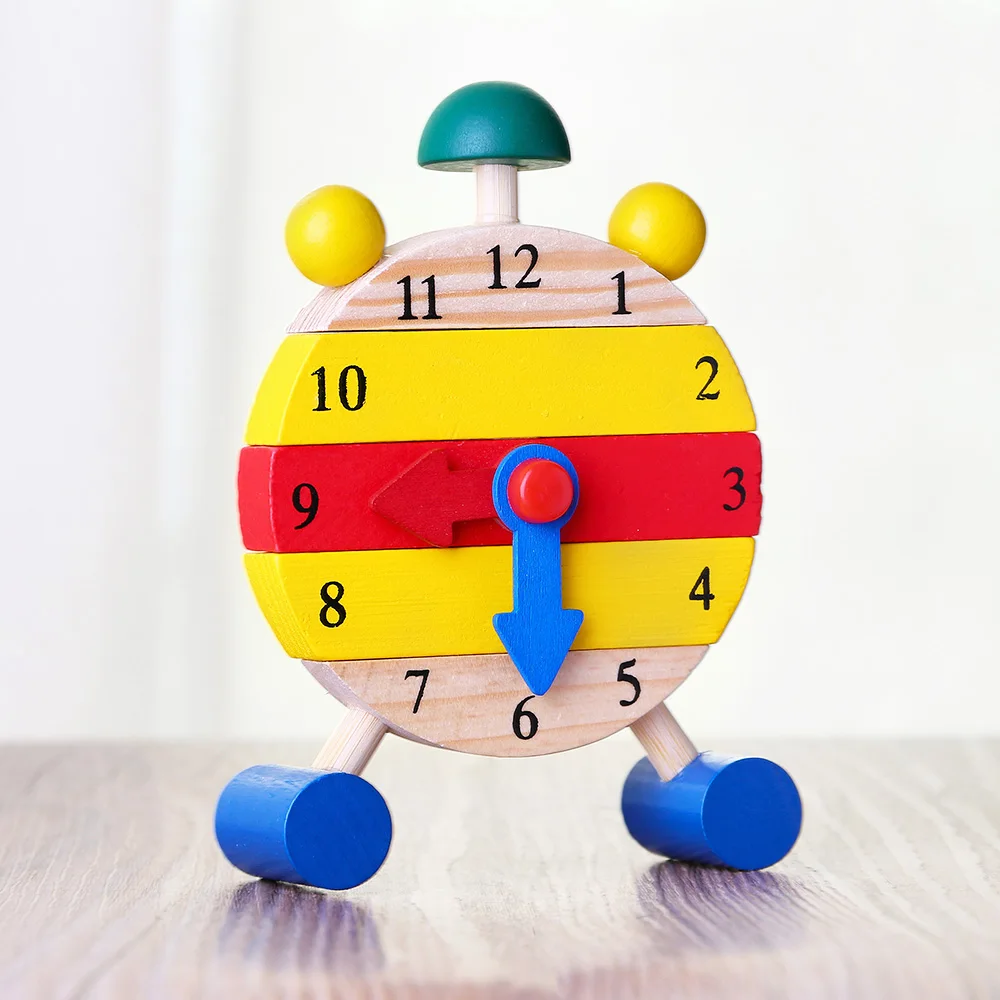 Enjoybay разборка деревянные часы игрушка Время обучения помощь головоломки Часы игрушки Дети раннего обучения игрушки развивающие подарки для детей