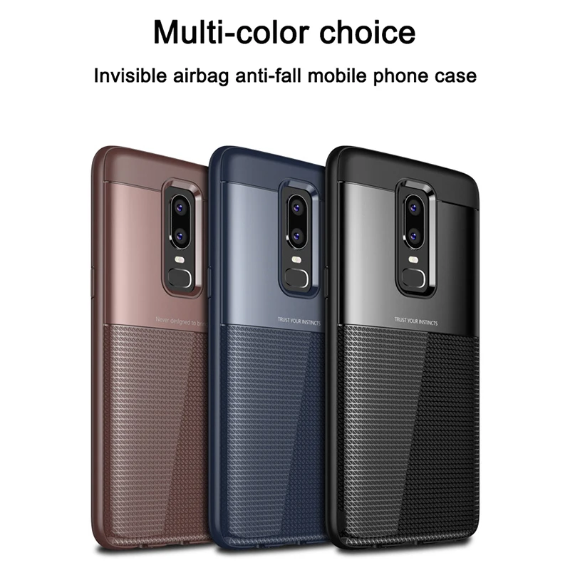 

1Pcs Luxury Mobile Phone Cases for Oneplus 6 6T Silicone Drop Protection Gel Soft Shell