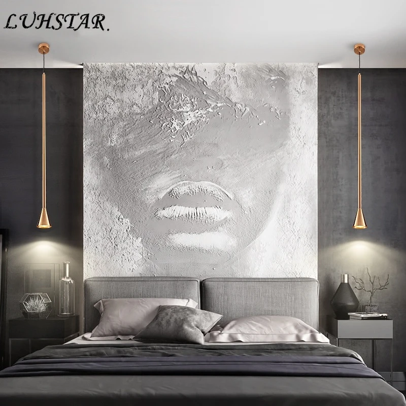 Luces colgantes minimalistas nórdicas, lámpara de mesita de noche para sala de estar, decoración del hogar, lámparas colgantes, accesorios de iluminación interior|Luces colgantes| - AliExpress