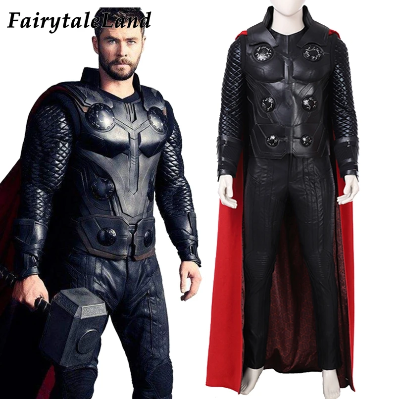 Thor Odinson Costume Marvel Superhero Cosplay Avengers Infinity War Outfit Adult Men Thor Whole Suit Boots Custom Made