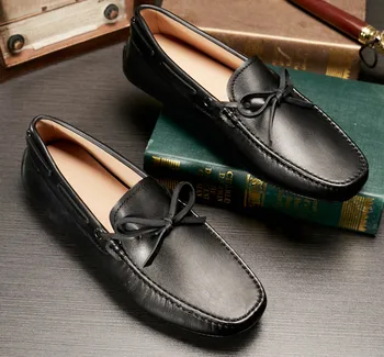 

Spring Autumn New Fashion Round Toes Leather Moccasin Gommino Male England Style Solid Youth Flat Driving Shoes Free Shipping