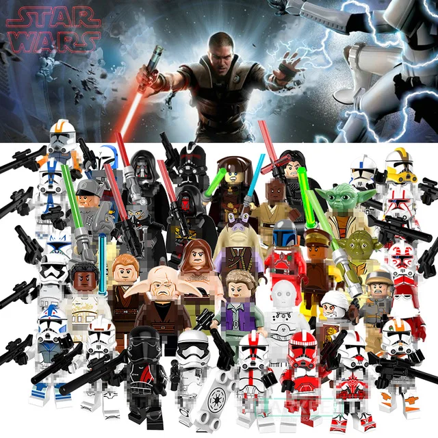 

Single Sale legoing Star Wars Luke Leia Han Solo Anakin Darth Vader Yoda Jar Jar Building Blocks Toys starwars legoings figures