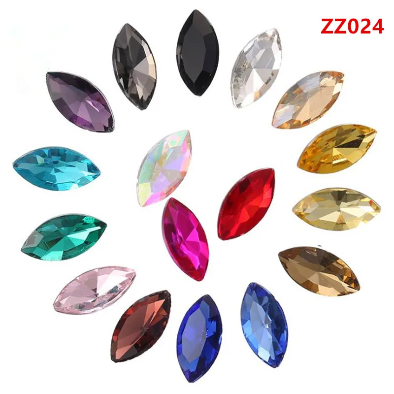 

Fashion shine 5x10mm shaped glass 22 color crystal rhinestones diy phone shell jewelry bag perfume seat shoes accessories ZZ024
