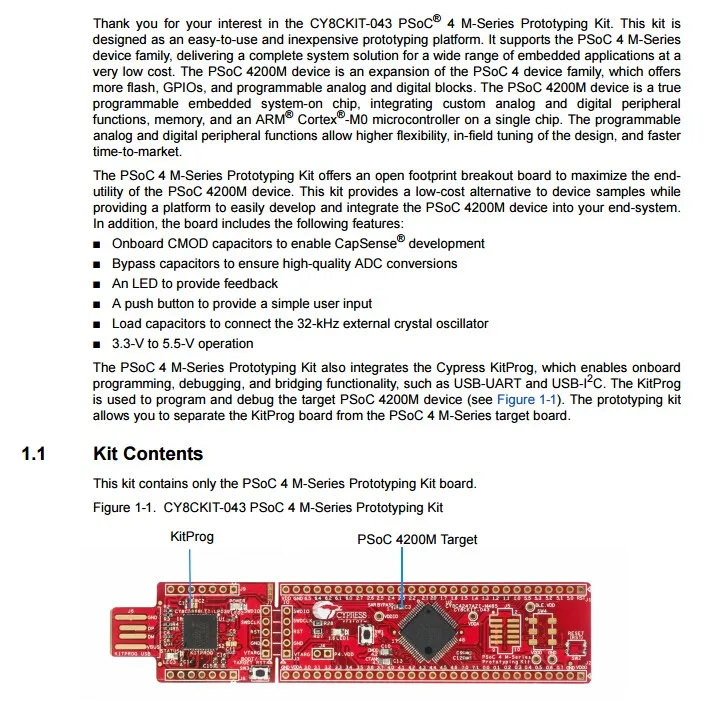 CY8CKIT-043 INFO