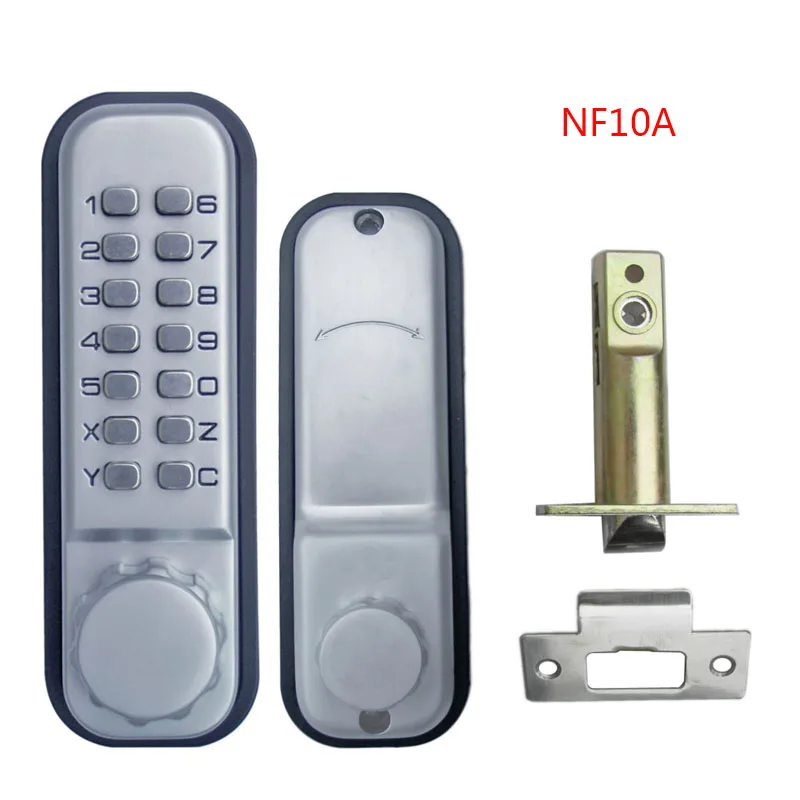 Koop Mechanische Codeslot Digitale Machines Toetsenbord Wachtwoord Entry deurvergrendeling Rvs Zinklegering Zilver 1707