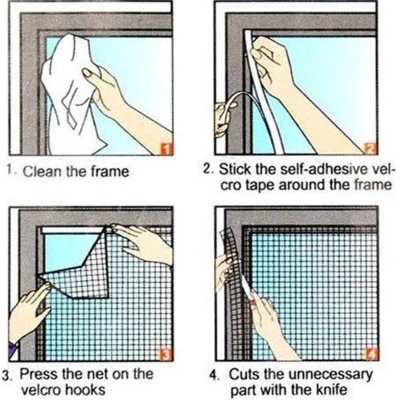 1 шт. 150X130 см DG Новая сетка для экрана окна защита от насекомых москитная сетка клейкая лента* оконная сетка* москитная сетка