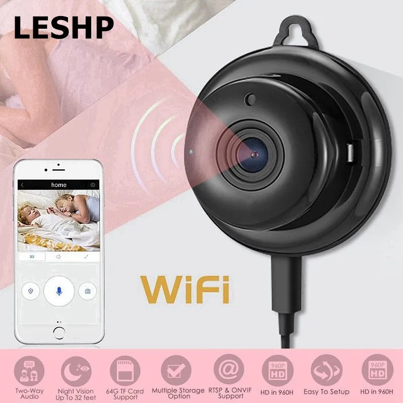 

HD 960P Wireless WIFI Camera Smart Mini IP Camera Security Night Vision CCTV Baby Monitor With Mic Speaker Night Vision