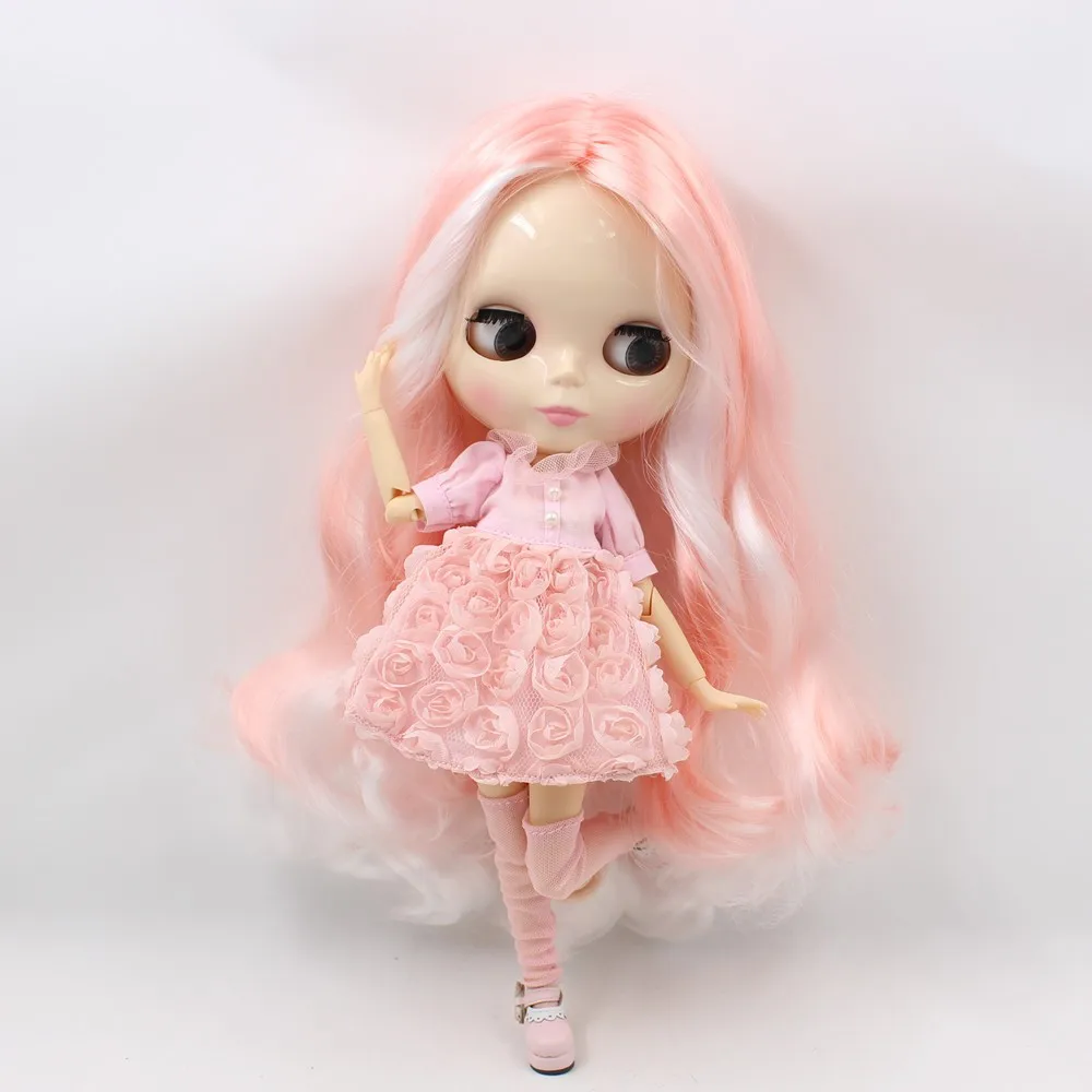 Fortune Days Nude Blyth кукла No.260BL136/1010 розовый микс белые волосы 1/6 суставы тела белая кожа фабрика Blyth