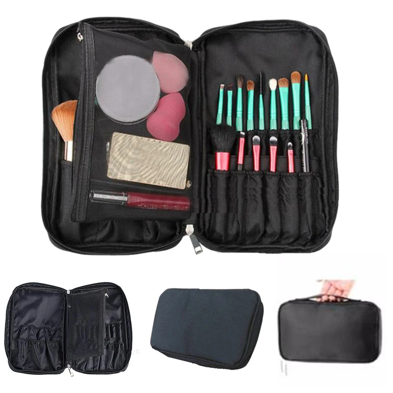 Professional Makeup Brush Bag Organizer Pouch Pocket Holder Kit