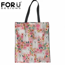 FORUDESIGNS/большие многоразовые для бакалейный продуктов, женская сумка-тоут, эко большие складные сумки для покупок, милые женские сумки с цветочным принтом