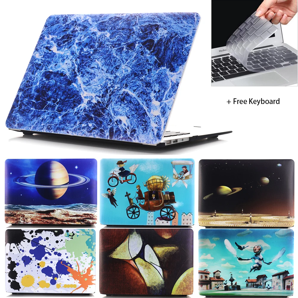 Новый жесткий чехол с милым принтом для Apple Macbook Air Pro Retina 11 12 13 15 сумка ноутбука Mac