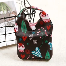 Черная оксфордская Складная хозяйственная сумка с цветочным принтом, эко складная Удобная многоразовая сумка-тоут, сумка для хранения, Складная