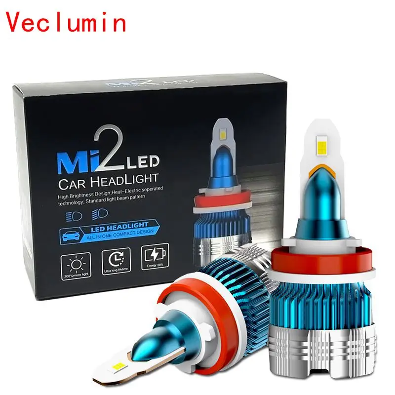 

Mi2 Car LED Headlight 12V 6000K White 48W 6000Lm Light Bulbs For Toyota Camry Corolla Hilux Celica Cruiser Tacoma