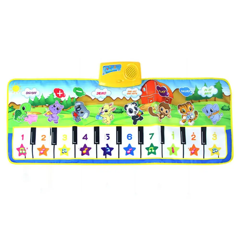 Farm Animal Piano Pattern Music Crawling Carpet Toy for Kids Infant