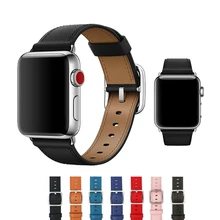 Кожаный ремешок для apple watch band 42 мм/38 мм iwatch 4/3 44/40 мм ремешок классический браслет с пряжкой кожаный ремешок для часов аксессуары
