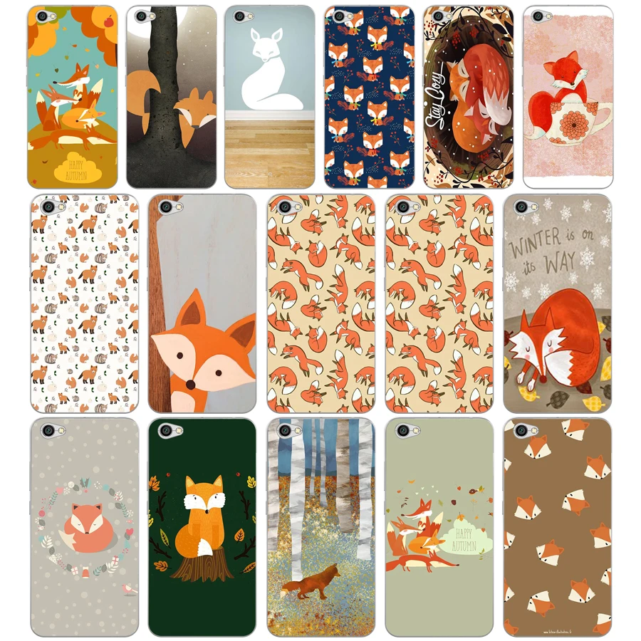 

258H Cute Fox In Autumn leaves forest Silicone Soft Tpu Cover phone Case for xiaomi redmi 4a 6a 4x note 5a pro mi a1