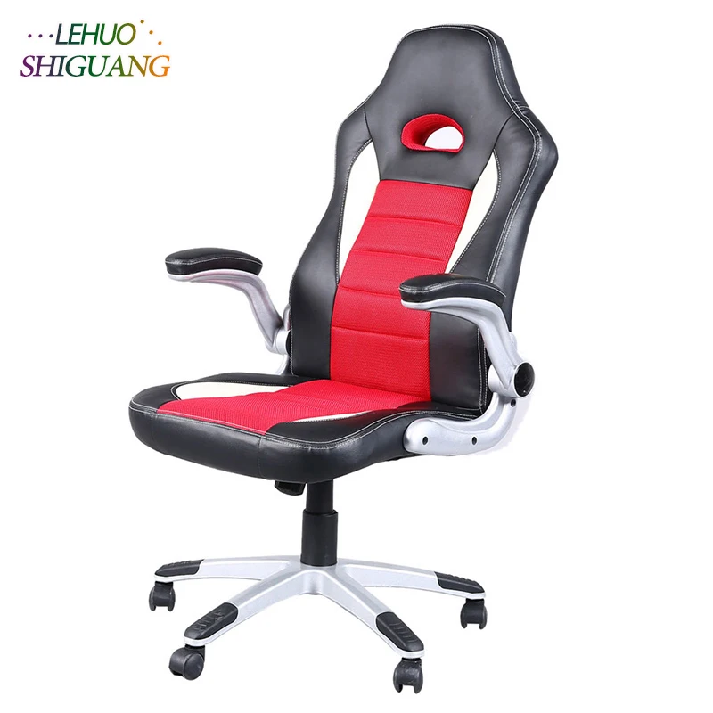 

Red black PU leather High Back Swivel Chair Gaming Chair Rotating lift soft Comfortable office chair Fashion office furniture