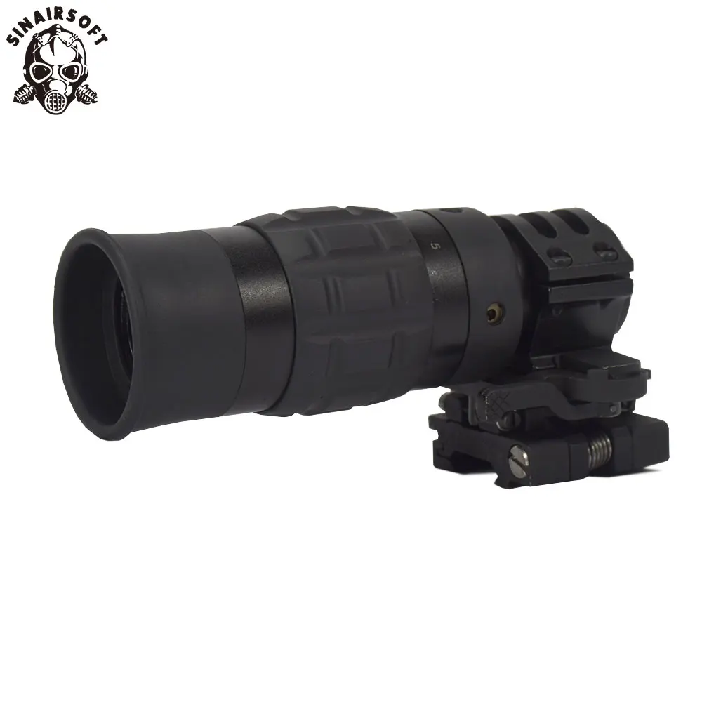 

SINAIRSOFT Tactical Zooming 1.5-5X Magnified Optics Magnifier Scope with Flip to Side Mount for Hunting