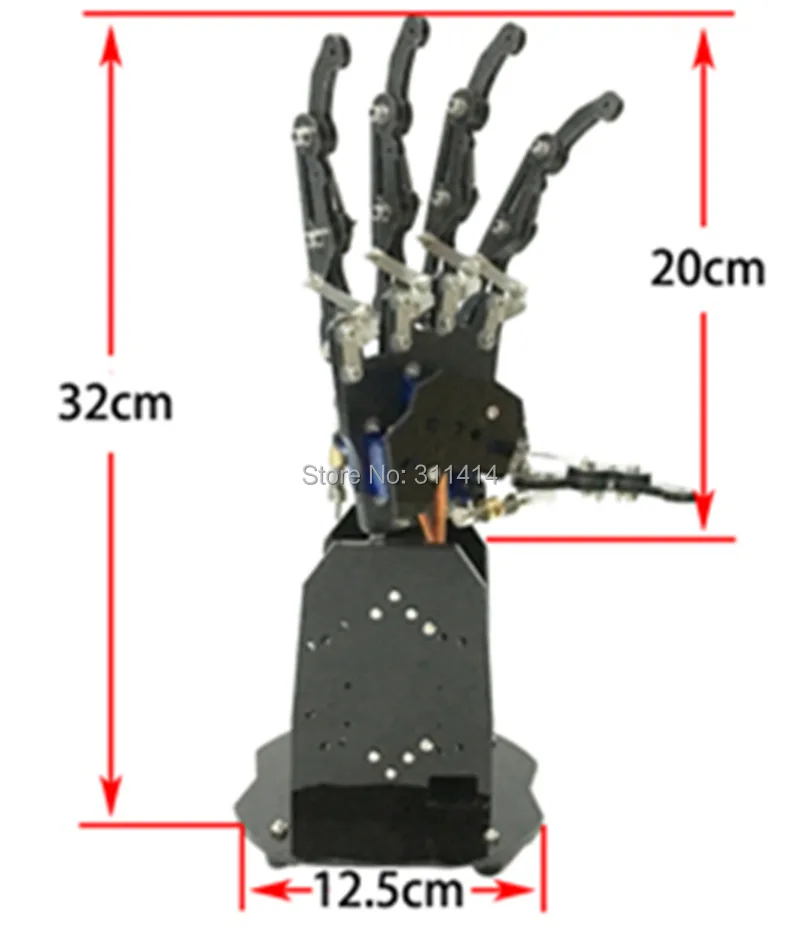 1 шт. 5DOF Bionic робот ручной коготь ладонь манипулятор 5 пальцев независимое движение установлен RC DIY модель