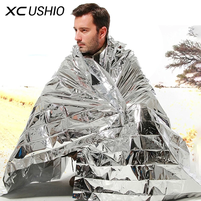 

Outdoor Camping Equipment Emergency Blanket Cold-proof Waterproof Blanket Tent Survival Rescue Camping Shelter 130 x 210cm