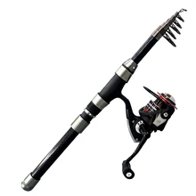 Honoreal портативная Удочка Комбинированная Дорожная углеродная телескопическая катушка спиннинга комбо с леской приманка набор картонная коробка