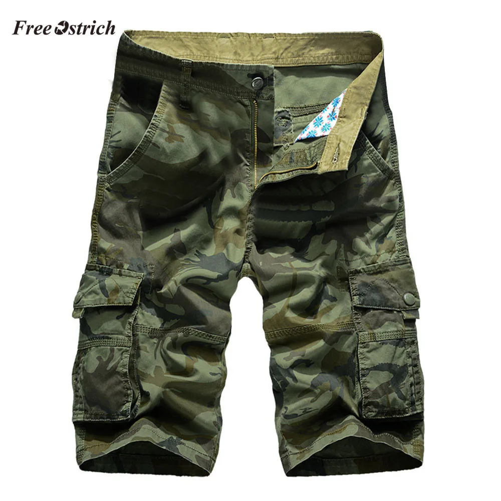 

Free Ostrich Clothes Men Casual Solid Outdoors Pocket Beach Work Trouser Cargo Shorts Pants Sportswear beachwear swimsuit men