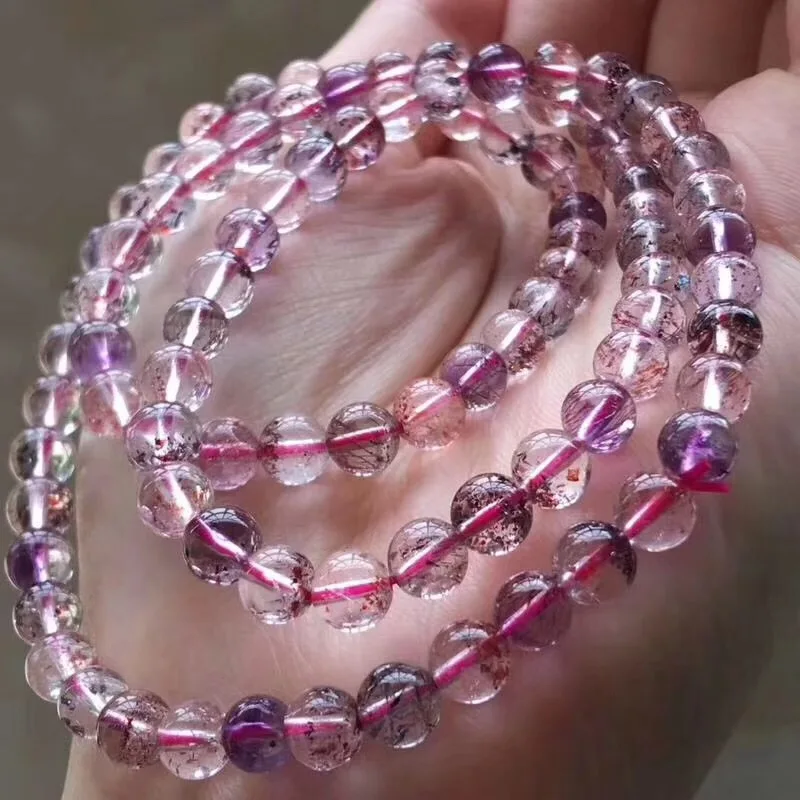 Natural Super Seven Melody Stone Rutilated Quartz Bracelet (6)