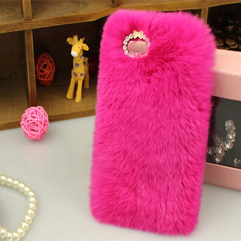 Fashion Winter Warm Fluffy hair Fuzzy phone case For