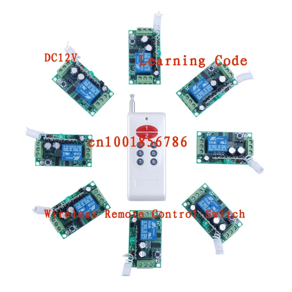 

Free shipping 12V 8CH Power Switch RF Wireless Remote Control System transmitter & 8 receiver(switch) Output State is Adjustable