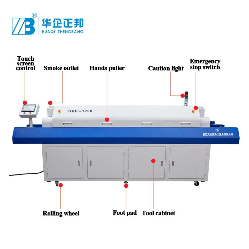 

SMT Desktop Automatic Reflow Soldering Oven Hot Air Solder SMT Infrared Hot Reflow Oven