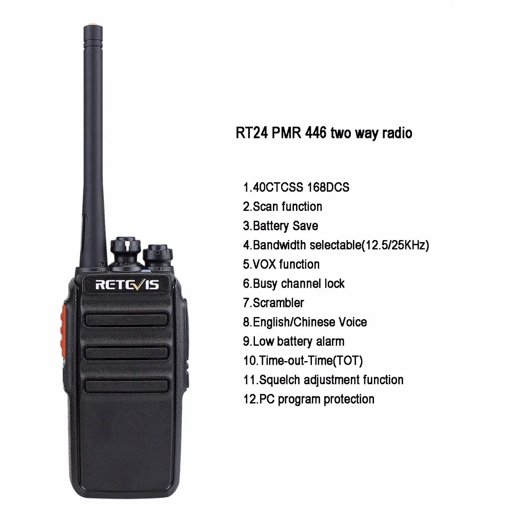 Рация Retevis RT24 PMR446 УВЧ 0 5 Вт 2 шт.|ham radio hf transceiver|radio transceiverhf transceiver |