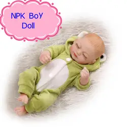 Npk 11 дюймов реалистичные bonecas Reborn 100% полный силикона Reborn Baby Куклы мальчик кукла Игрушечные лошадки для детей Juguetes Brinquedos