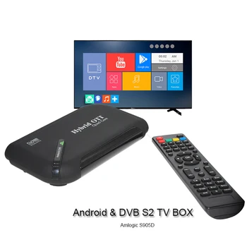 

Android 7.1 TV BOX Satellite Receiver Double mode TV BOX Amlogic S905D Chip Support Arabic IPTV Subscription Smart TV BOX
