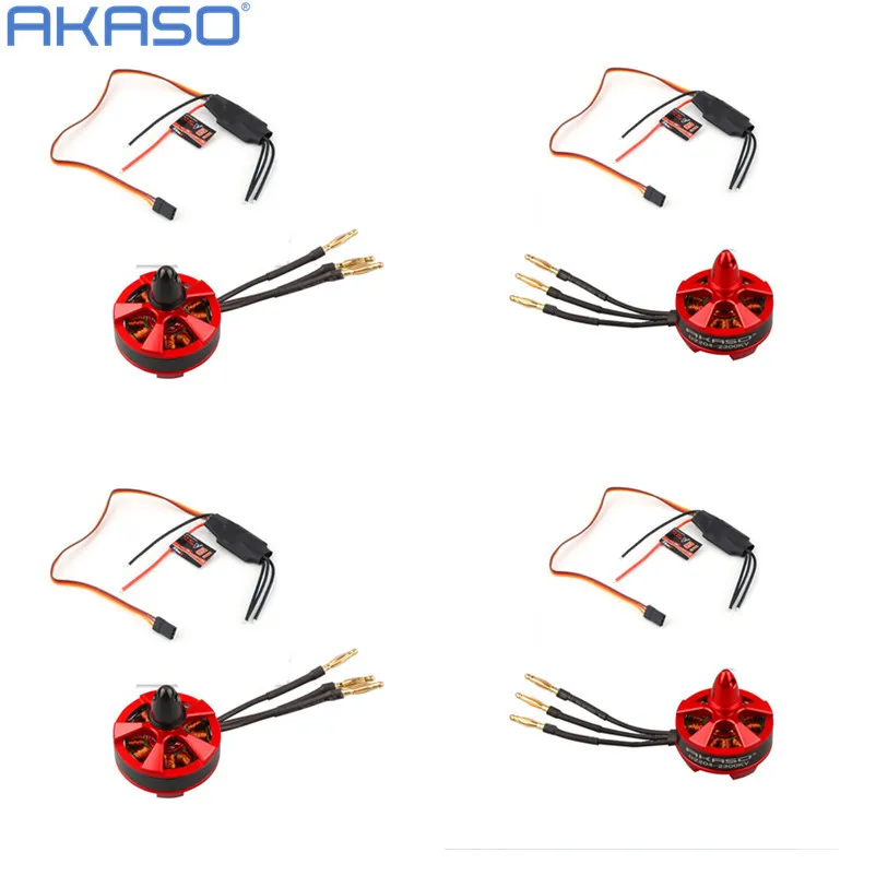 

4x EMAX Simonk 12A ESC + AKASO 4x 2204 2300KV Motor for 250mm QAV210 QAV250 ZRM250 Robocat 270 Multi QuadCopter