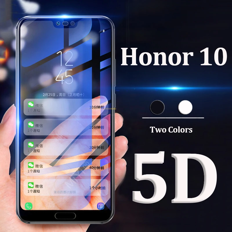 

5D glass on honor 10 protective glass on for huawei honor10 screen protector onor zonor huavie huawie safety tempered glas film