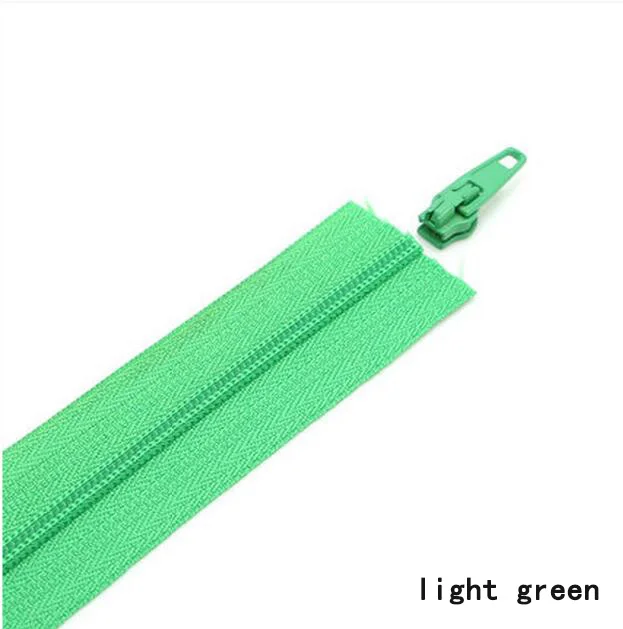 light green 10 метров Meetee 3# нейлон катушки молнии DIY сумки обувь, палатки одежда домашний текстиль ремонт молния бесплатный подарок молния головы Съемник AP2335 - Цвет: light green