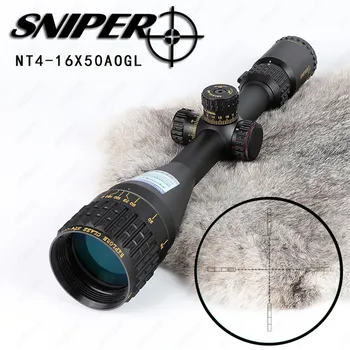 

SNIPER NT 4-16X50 AOGL Hunting RifleScope Tactical Optical Scope Full Size Glass Etched Reticle RGB Illuminated Rifle Sight