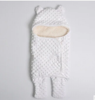 Детский спальный мешок хлопок Теплое Обертывание пеленок мягкий удобный детский мешок для новорожденных одеяло с капюшоном спальный мешок - Цвет: color as shown