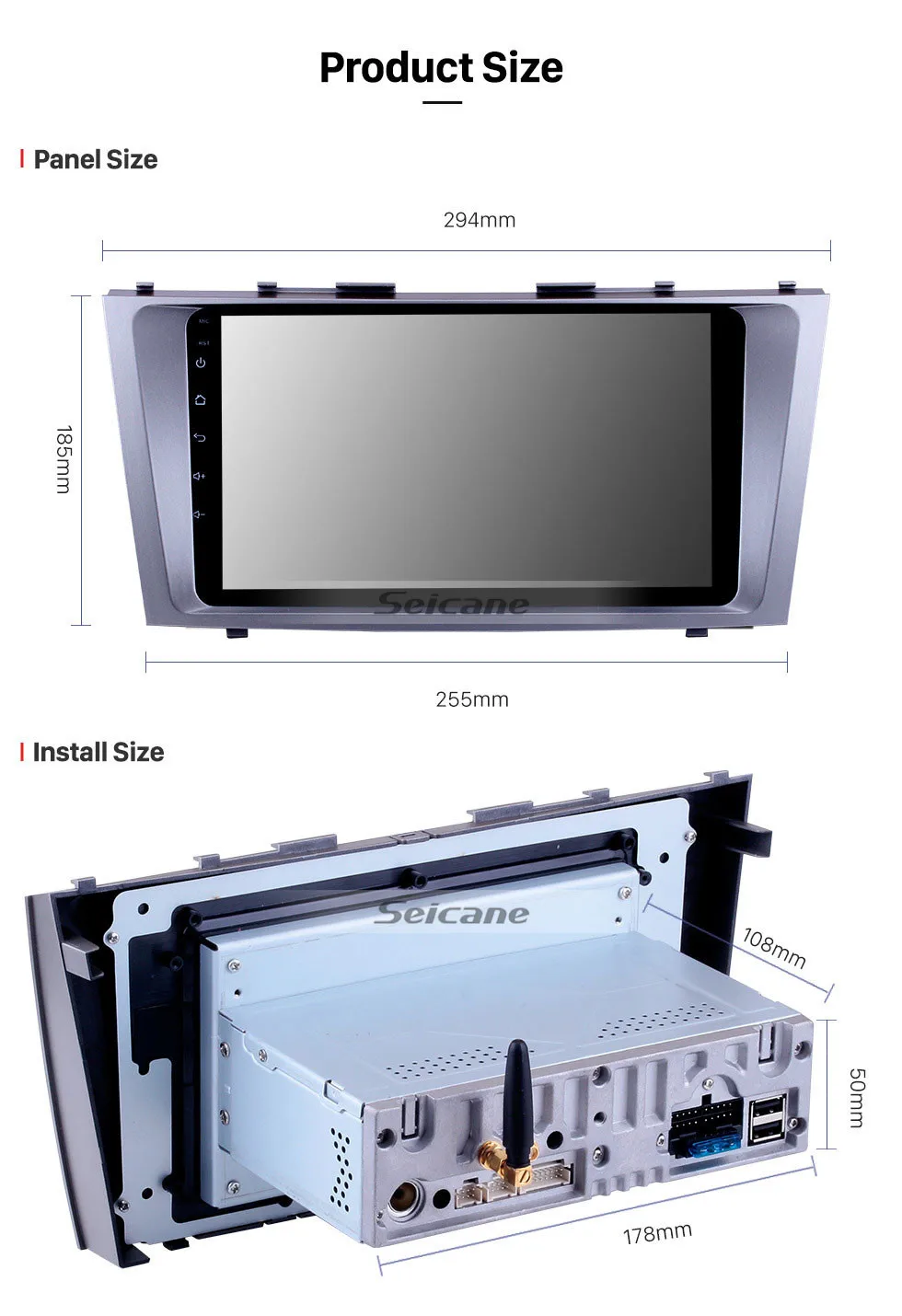 Discount Seicane Android 9.0 9" GPS Car Radio For Toyota CAMRY 2007 2008 2009 2010 2011 One Din Multimedia Player Touchscreen Head Unit 15