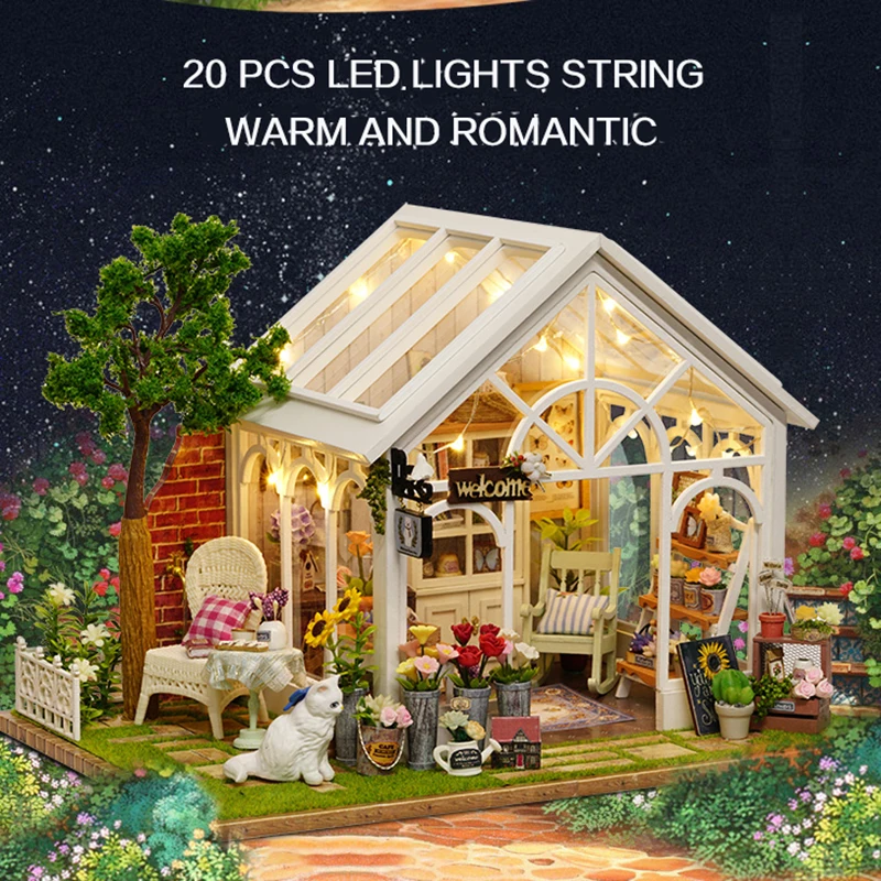 Christmas Gift DIY Doll House Dollhouse Miniature with Furniture, DIY Wooden DollHouse Kit, 1:24 Scale Creative Room for Idea Christmas Gift DIY Doll House Dollhouse Miniature with Furniture, DIY Wooden DollHouse Kit, 1:24 Scale Creative Room for Idea