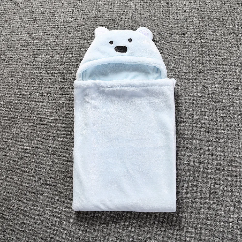 2018 на осень-зиму детское постельное белье чистый цвет хлопка ткань оболочки фланель Медвежонок шляпу новорожденных Для мальчиков и