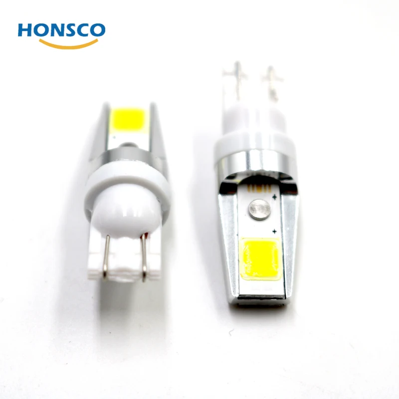 

2PCS T10 Car Turn Signal Lights Decoding Width Lamp COB LED Cars Light DC 12V Small Built-in Super Bright White License Plate