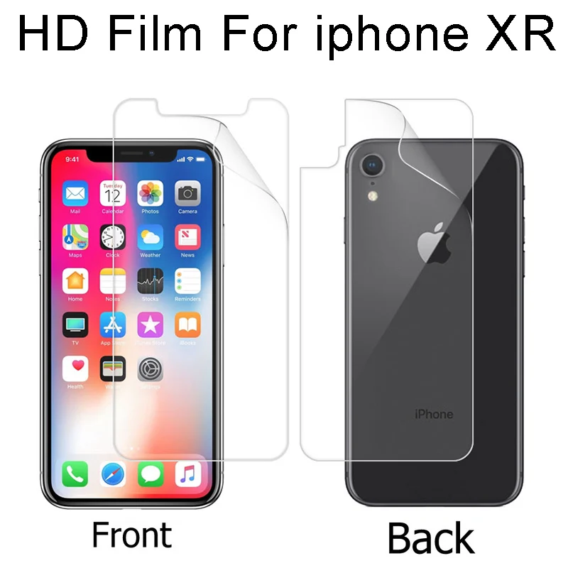 Глянцевая и матовая пленка для Apple Iphone XS max XR HD прозрачная глянцевая фронтальная