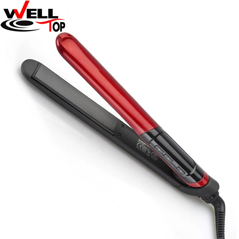 Ceramic Hair Straightening Flat Iron Intelligent LCD Professional Hair Curler Convenient Curling Straightener
