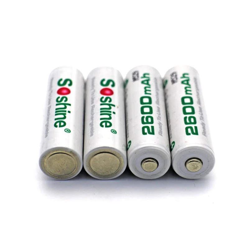 Wholesale Discount Rechargeable Soshine 2600mAh Battery 1.2V NI-MH AA Battery Batteries 4pcs=1pack Wholesale Discount Rechargeable Soshine 2600mAh Battery 1.2V NI-MH AA Battery Batteries 4pcs=1pack