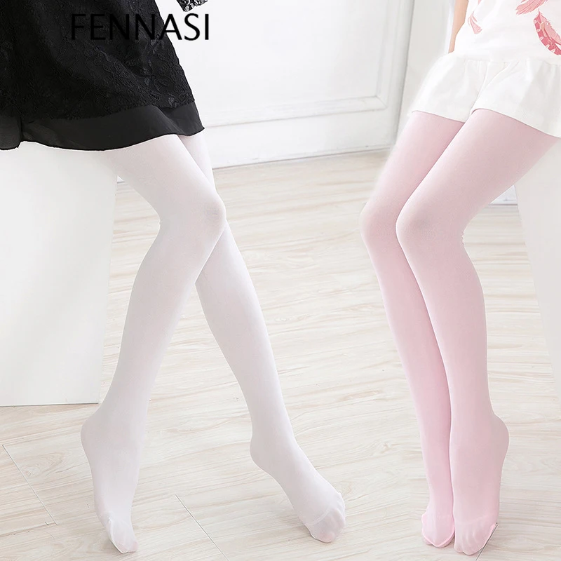 

FENNASI 3PSC Spring/Autumn Candy Color Children Dancewear Tights for Baby Girls Gids Cute Velvet Pantyhose Girls Dance Tights