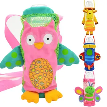 

Cute Cartoon Animal Airplane Robot Kids Children Milk Water Bottle Plush Bag fo baby milk water cup bottle bag