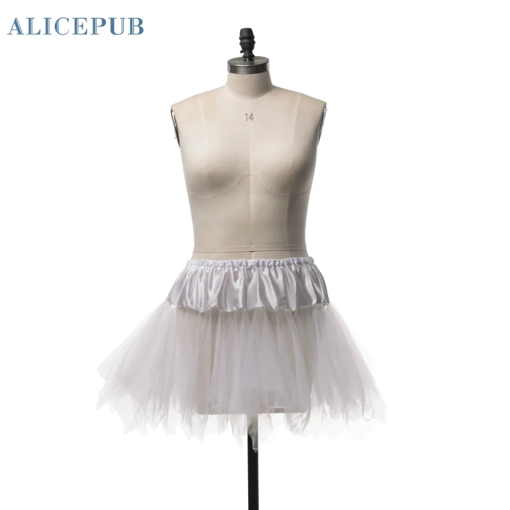 Vintage Cute Solid Color Irregular Mini Tutu Skirt Petticoat Tulle Ball